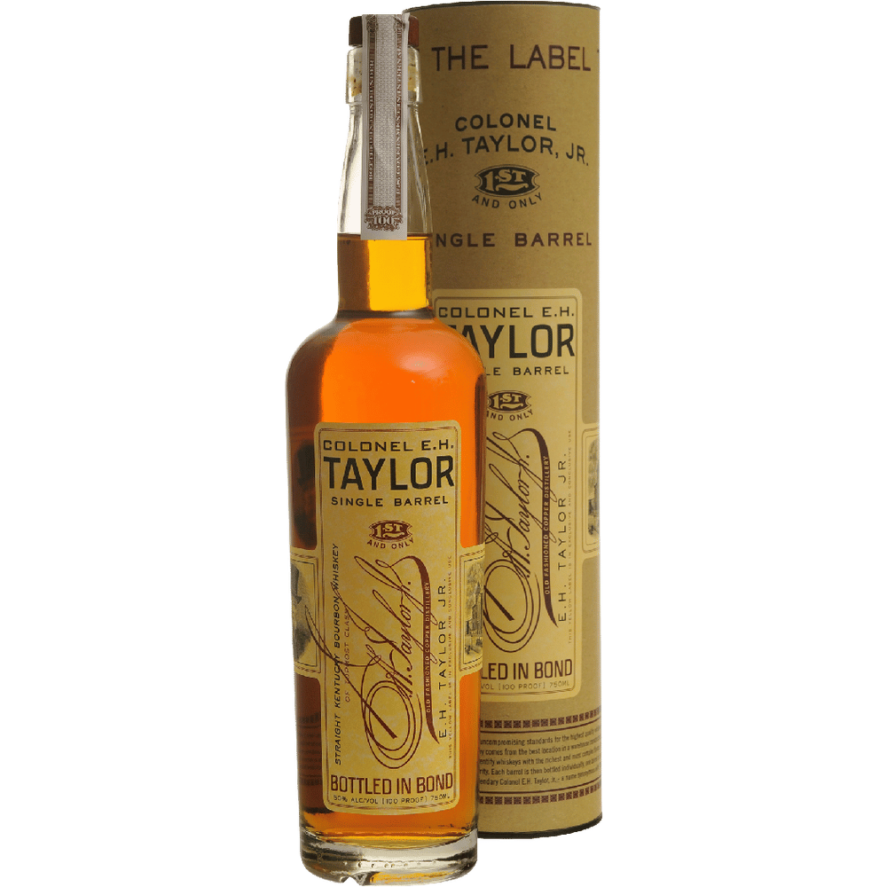 Colonel E.H. Taylor Single Barrel Bottled in Bond Kentucky Straight Bourbon Whiskey bottle, 750ml