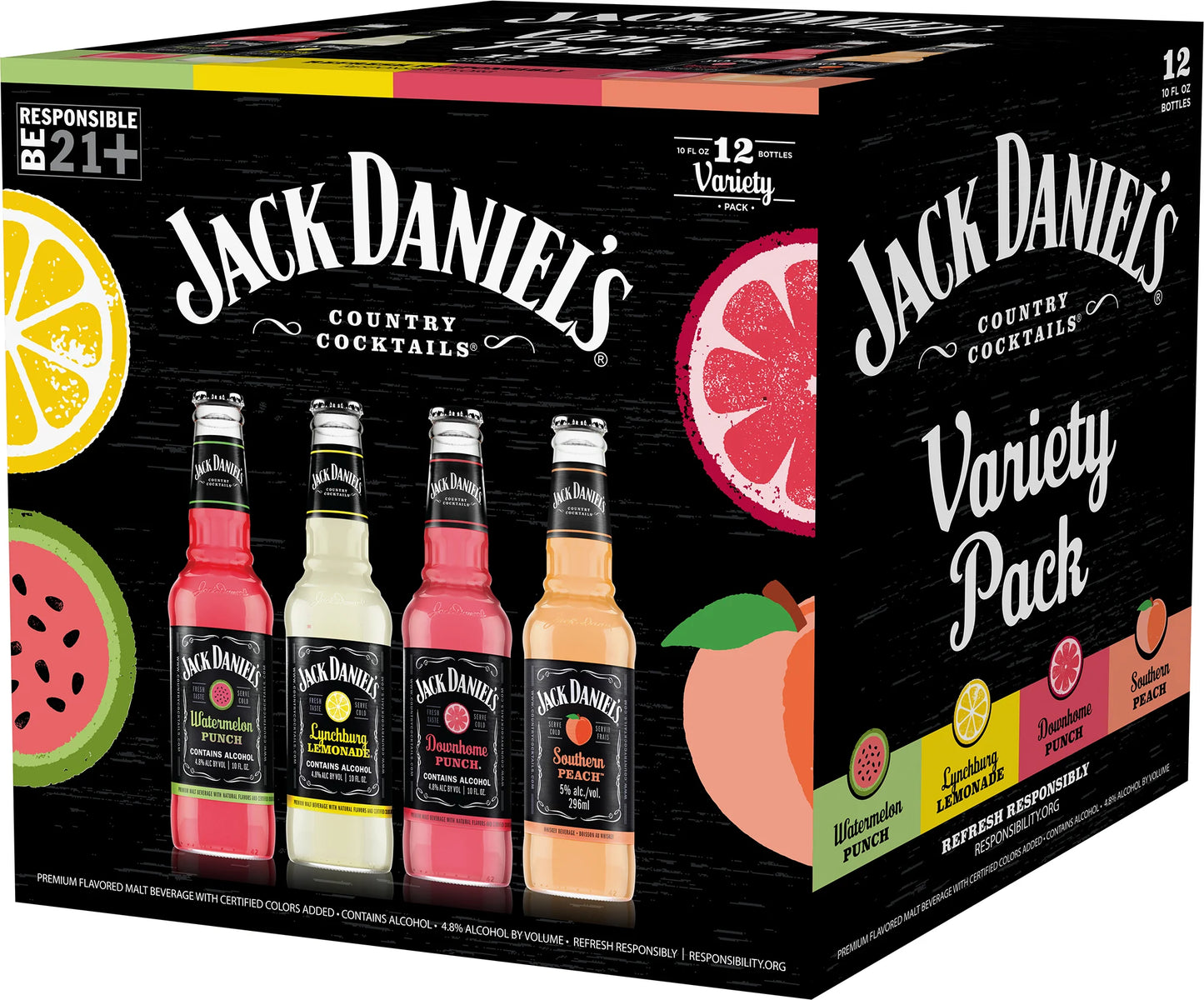 Jack Daniel’s Party Pack Cocktail Variety Pack Citrus/Punch/Peach/Berry