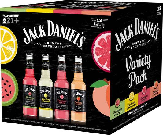 Jack Daniel’s Party Pack Cocktail Variety Pack Citrus/Punch/Peach/Berry