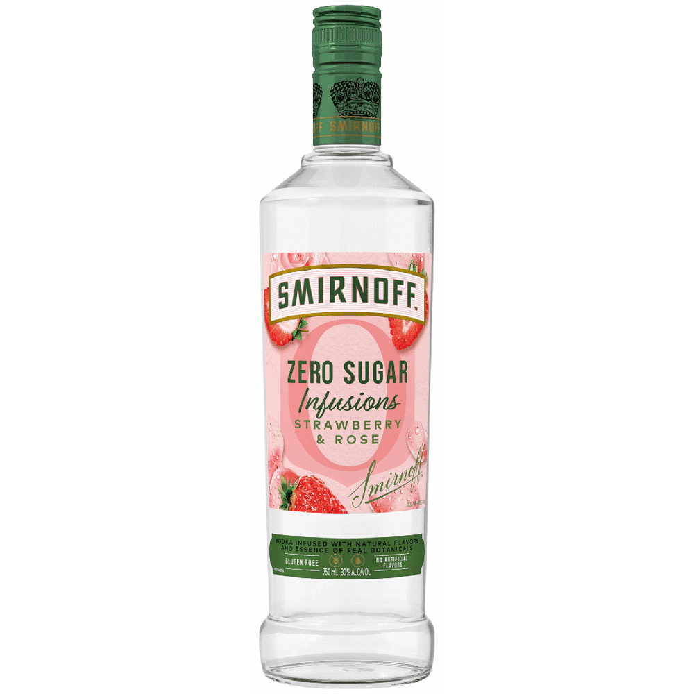 Smirnoff Zero Sugar Infusions Strawberry & Rose Vodka