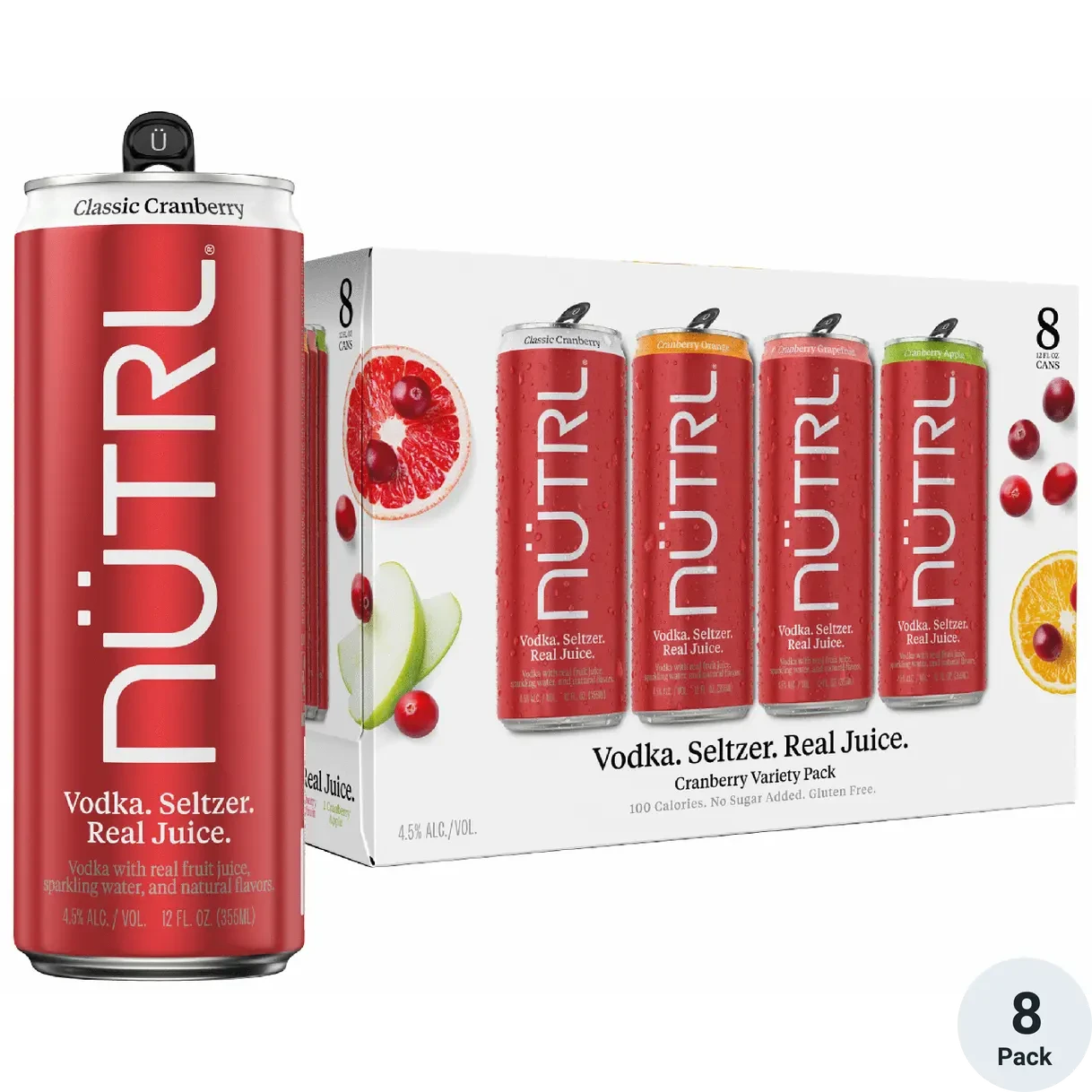 NUTRL Vodka Hard Seltzer Cranberry Variety Pack