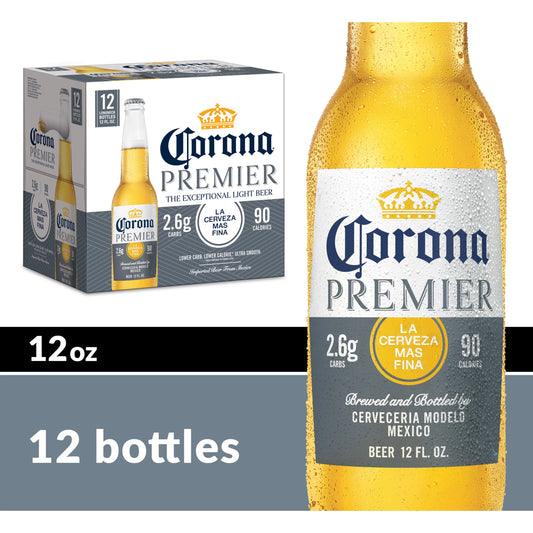 Corona Premier Mexican Lager Light Beer, 12 pk 12 fl oz, 4.0% ABV