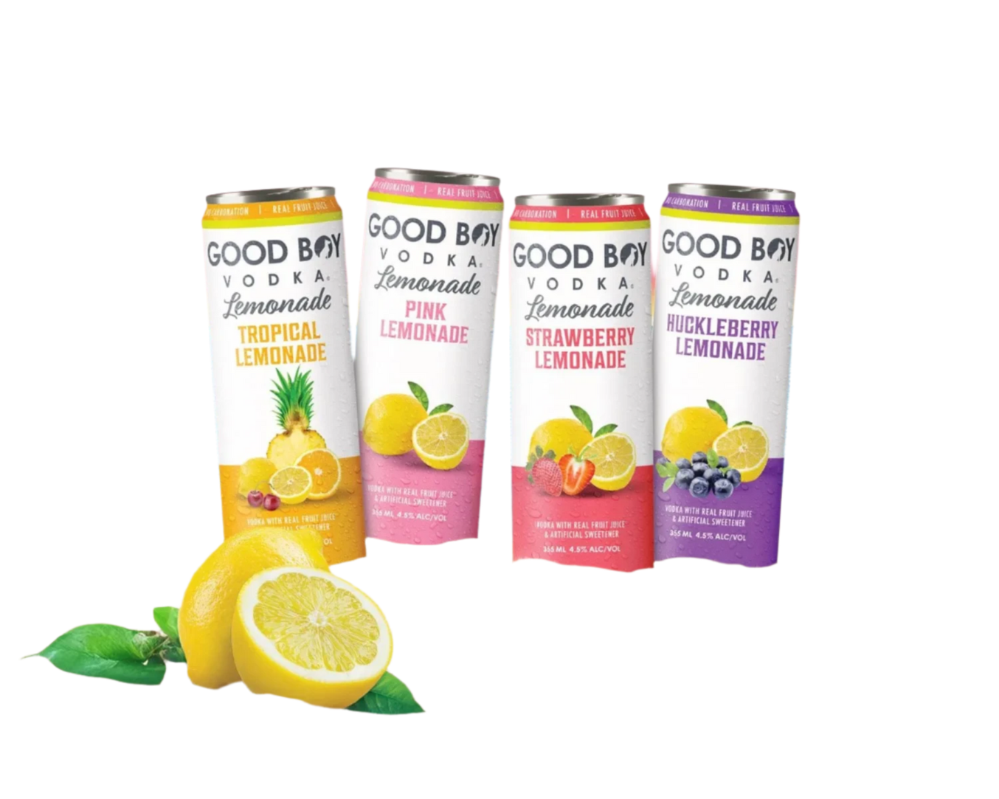 Good Boy Vodka Lemonade Variety Pack Strawberry/Pink/Huckleberry/Tropical Lemonade
