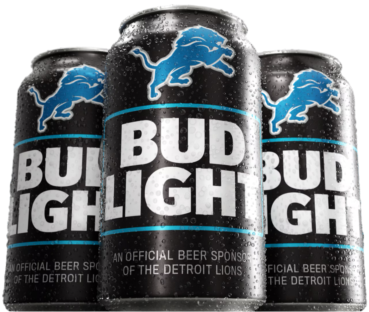 Detroit Lions Edition Bud Light Beer, 24 Pack Beer, 12 FL OZ Cans, 4.2% ABV