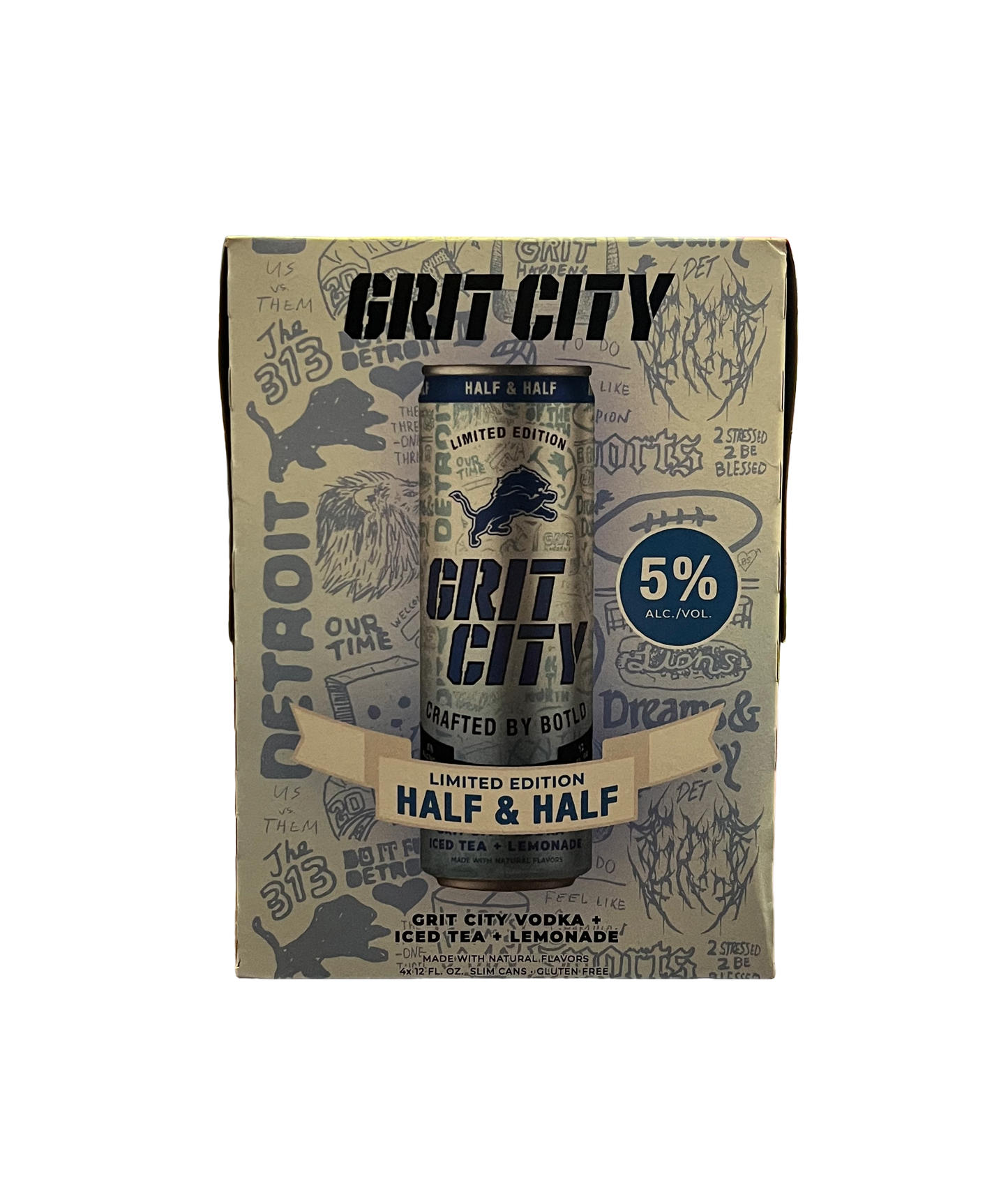 Grit City Detroit Lions Half & Half