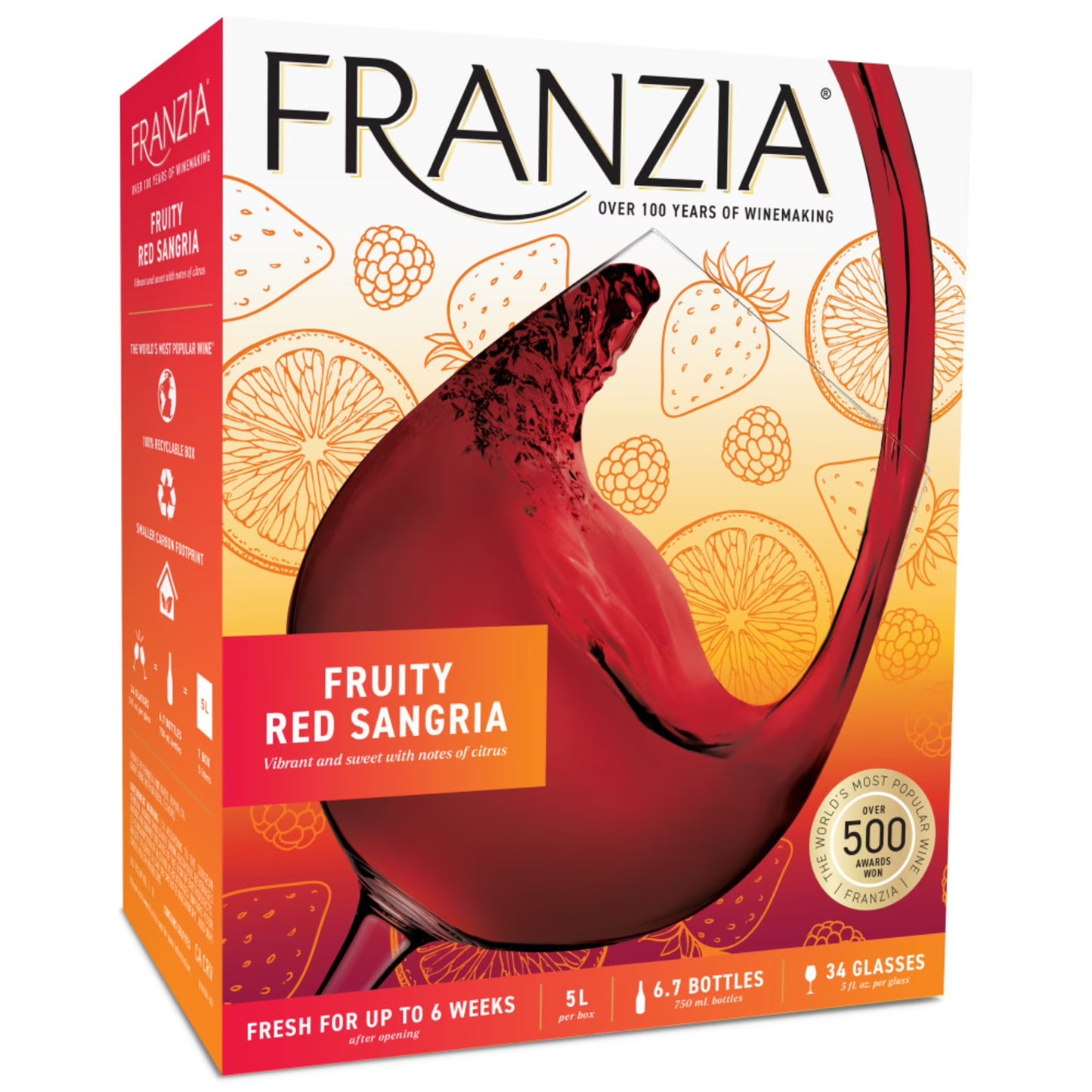 Franzia® Fruity Red Sangria Red Wine - 5 Liter
