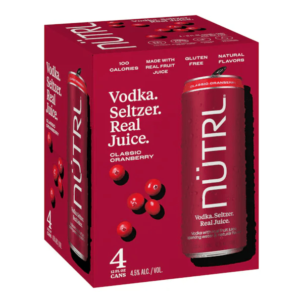 Nutrl Classic Cranberry 4 Pack - Wine Palace