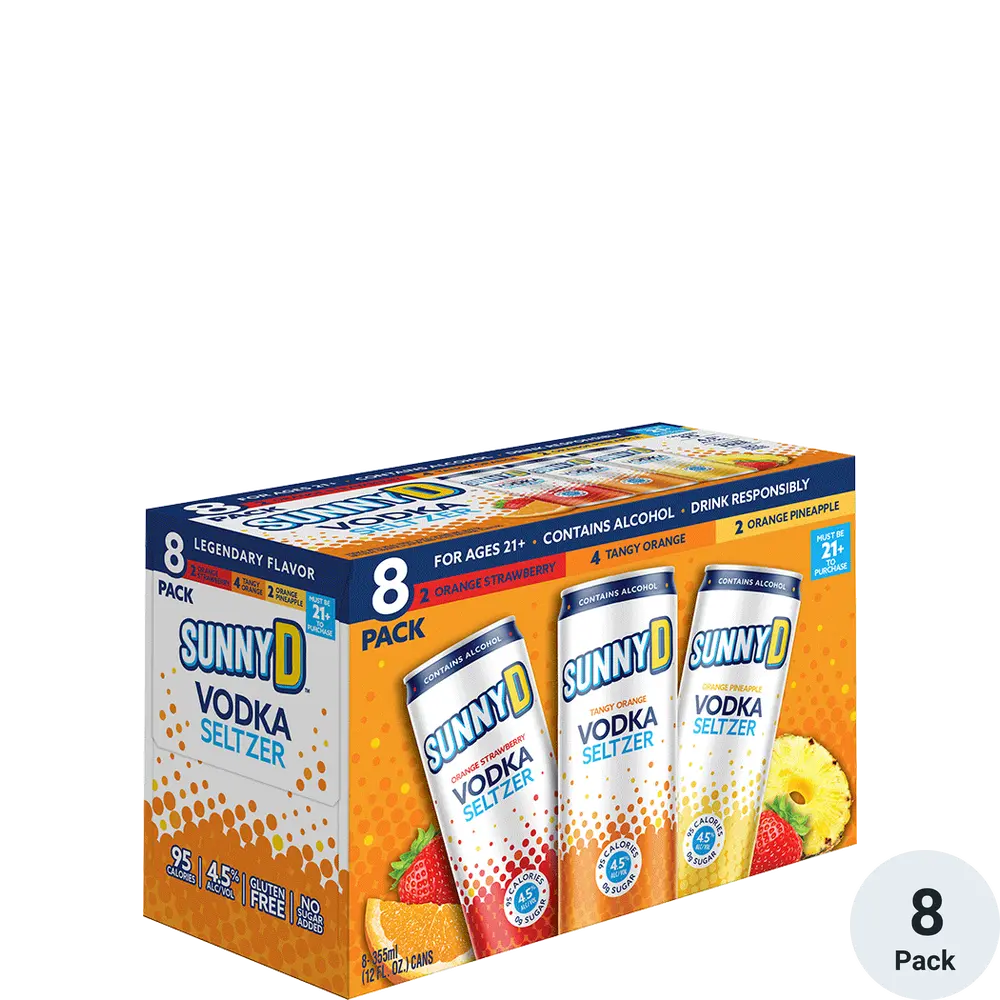 Sunny D Vodka Soda Variety Classic 8 Pack - Wine Palace