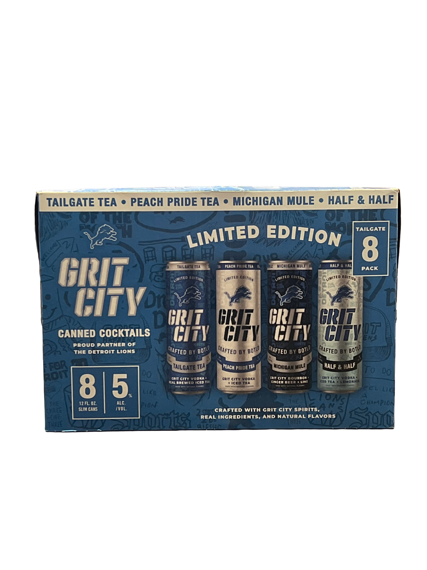 Grit City Detroit Lions Edition Canned Cocktails