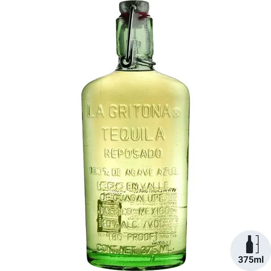 La Gritona Tequila Reposado bottle on a white background