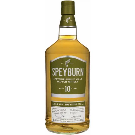 Speyburn 10-year-old Scotch Whisky bottle on a white background