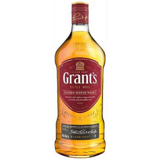 Grants blended scotch whisky 1750 ml in a white background