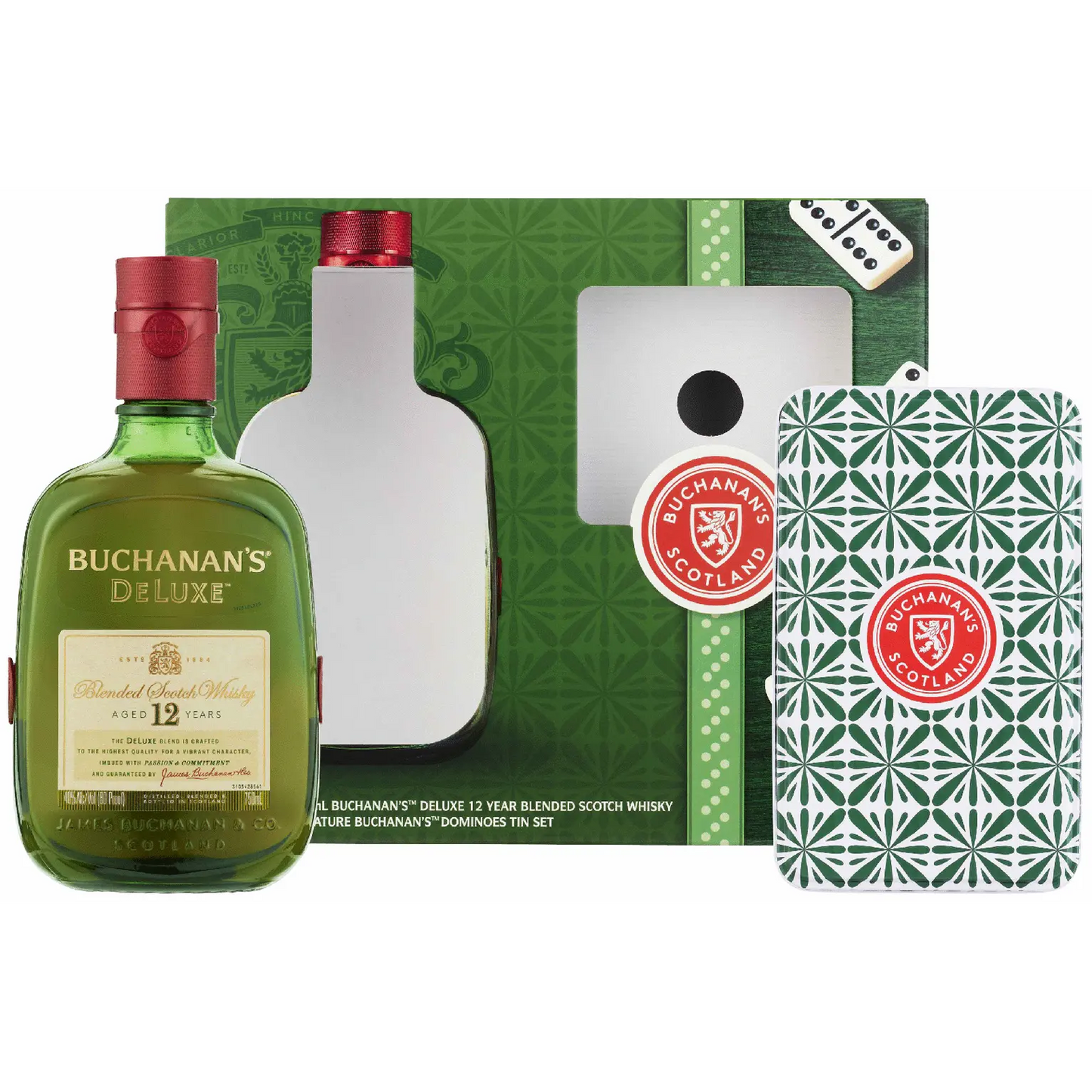 Buchanan's Deluxe with Tin Domino Set