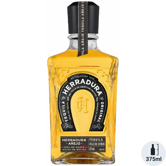 Herradura tequila bottle on a white background