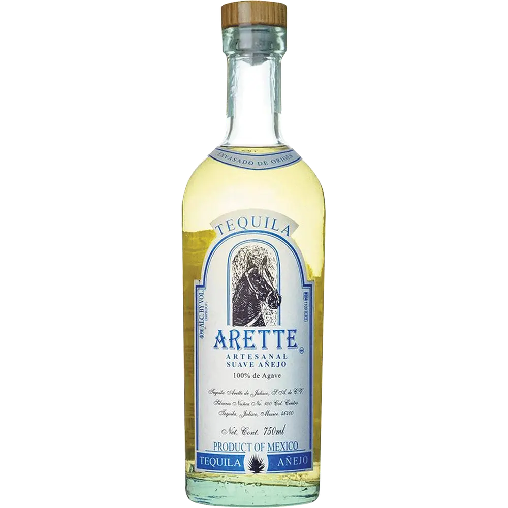 Arette tequila bottle on a white background