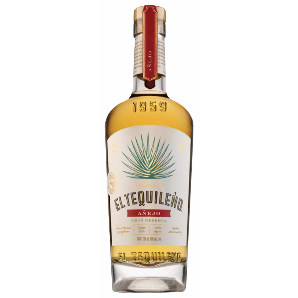 El Tequileño tequila bottle on a white background