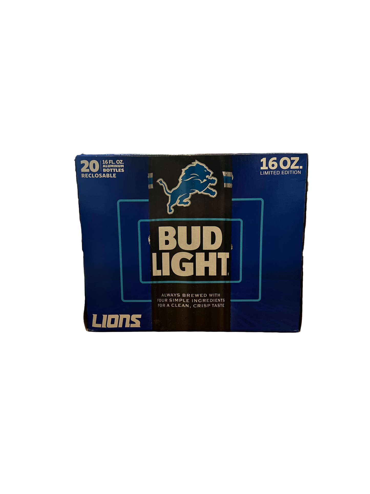 Bud Light Aluminum Bottle Detroit Lions Edition