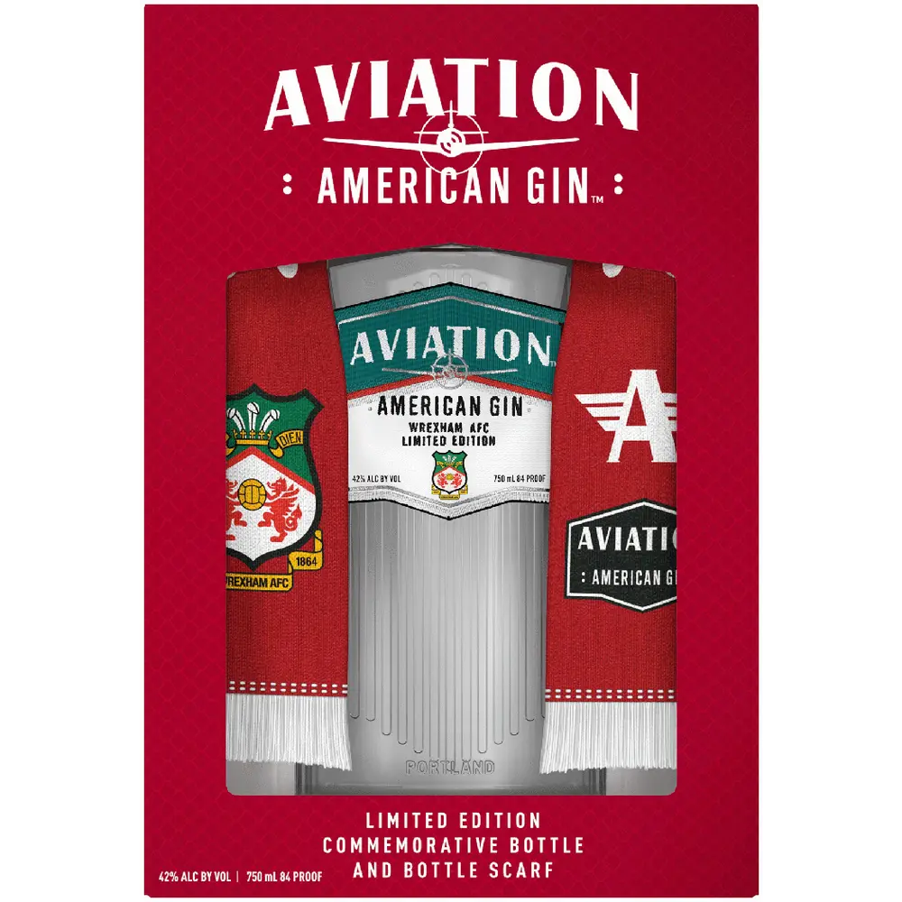 Aviation Gin with Wrexham Label & Scarf