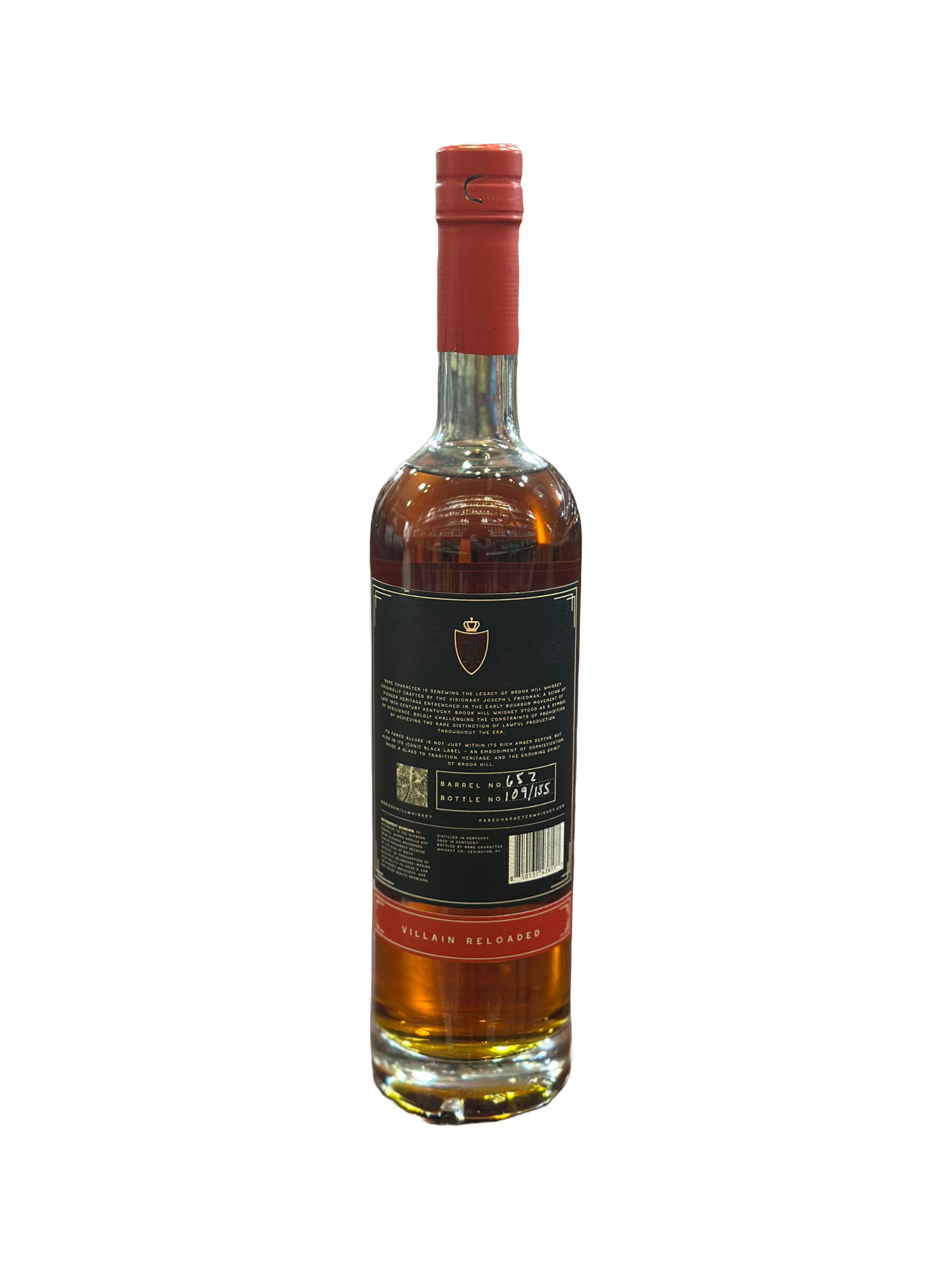Rare Character Brook Hill 6 Year Old “Villain Reloaded” Kentucky Straight Bourbon Whiskey