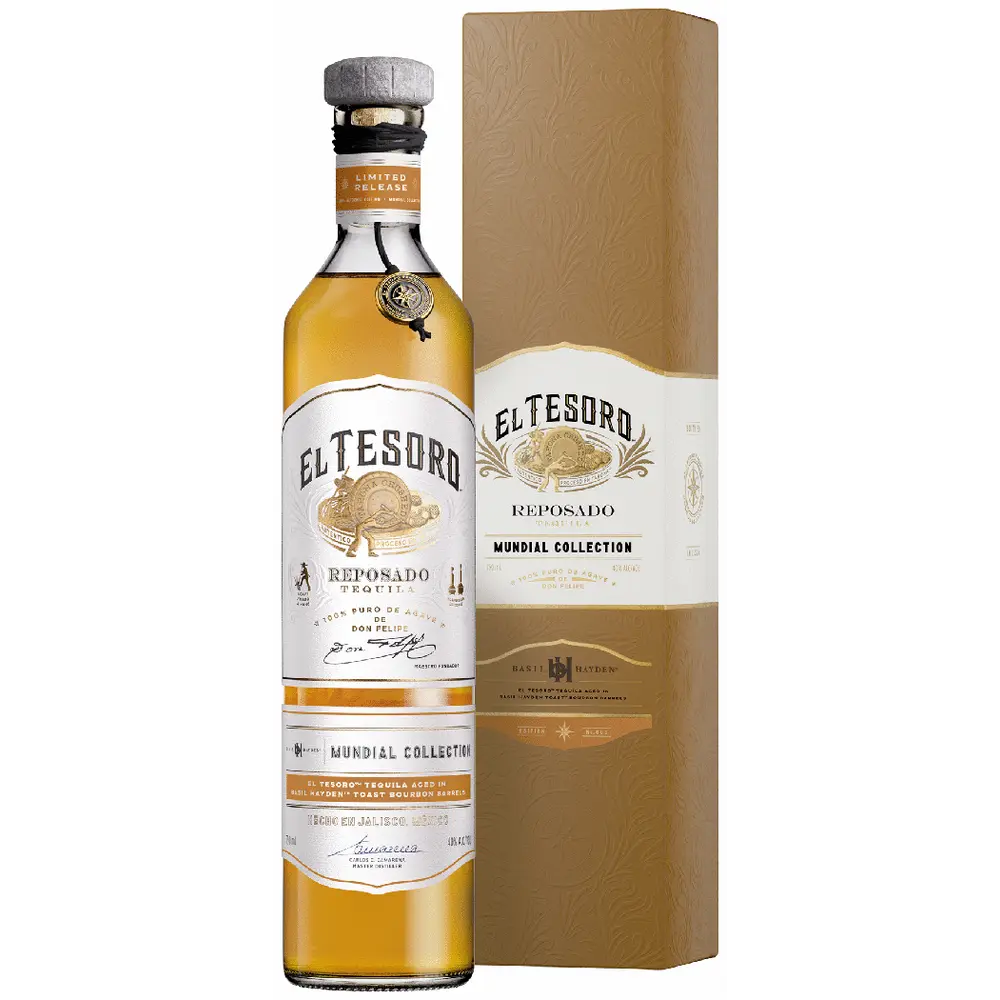 El Tesoro Tequila Reposado Mundial Collection Aged in Basil Hayden Toast Barrels