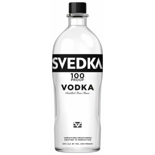 Svedka vodka bottle on a white background
