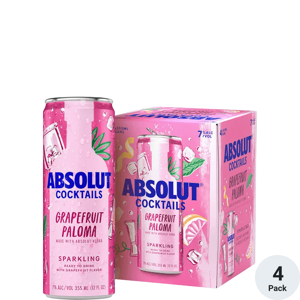 Absolute Grapefruit Paloma 4 Pack - Wine Palace