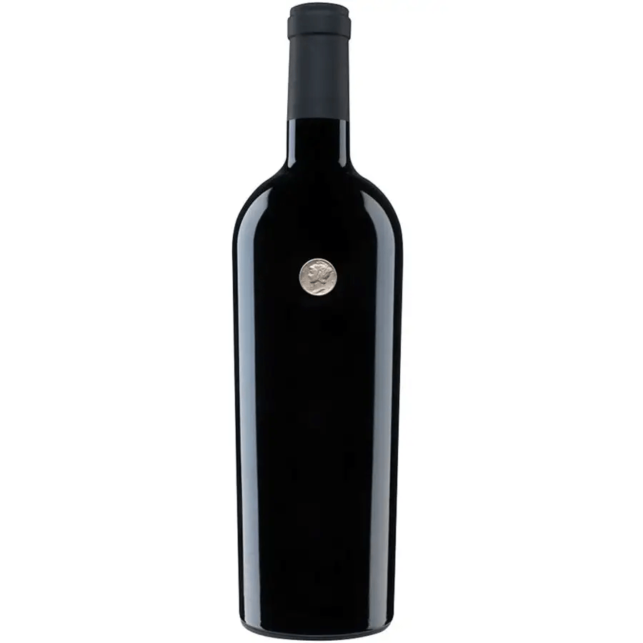 A bottle of Orin Swift Mercury Head Cabernet Sauvignon with a dark label.