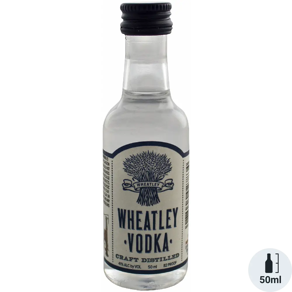Wheatley Vodka bottle with label on a white background