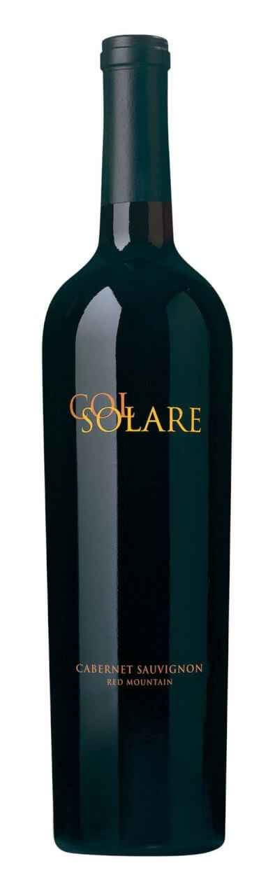 Wine bottle labeled 'Col Solare' on a white background