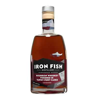 Iron Fish Bourbon Whiskey aged in Tawny Port Barrels