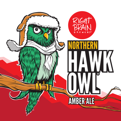 Right Brain Northern Hawk Owl Amber Ale 6 Pk - Wine Palace