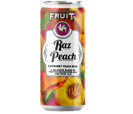 Brewery Vivant Raz Peach Sour Ale 4-pack - Wine Palace