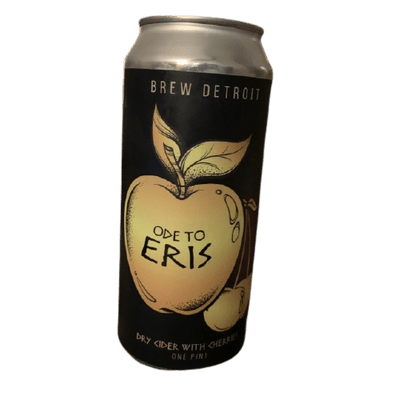 Brew Detroit Ode To Eris Hard Dry Cider With Cherries 4-pack - Wine Palace