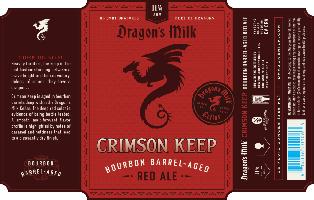 Dragons Milk Crimson Keep Bourbon Barrel Aged Red Ale Single Can
