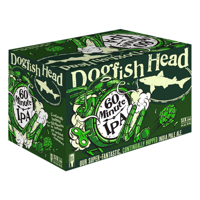 Dogfish Head Beer 60 Minute IPA 6 PK 12 OZ Cans - Wine Palace
