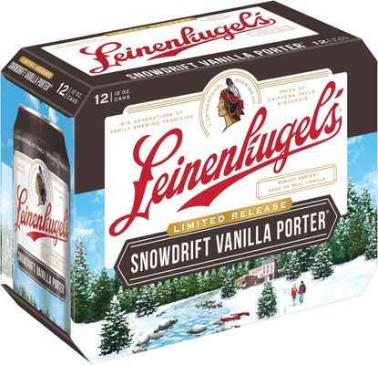 Leinenkugels Snowdrift Vanilla Porter Beer, Craft Beer 12 Pack, 12 FL OZ Cans, 6.0% ABV