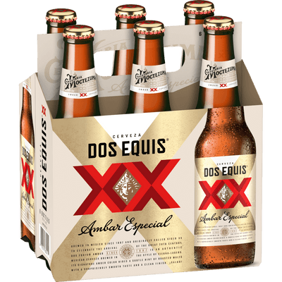Dos Equis Ambar Lager Beer, 6 pack - Wine Palace
