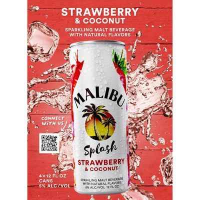 Malibu Beer Splash Strawberry & Coconut