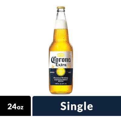 Corona Extra Mexican Lager Beer, 24 fl oz Bottle, 4.6% ABV
