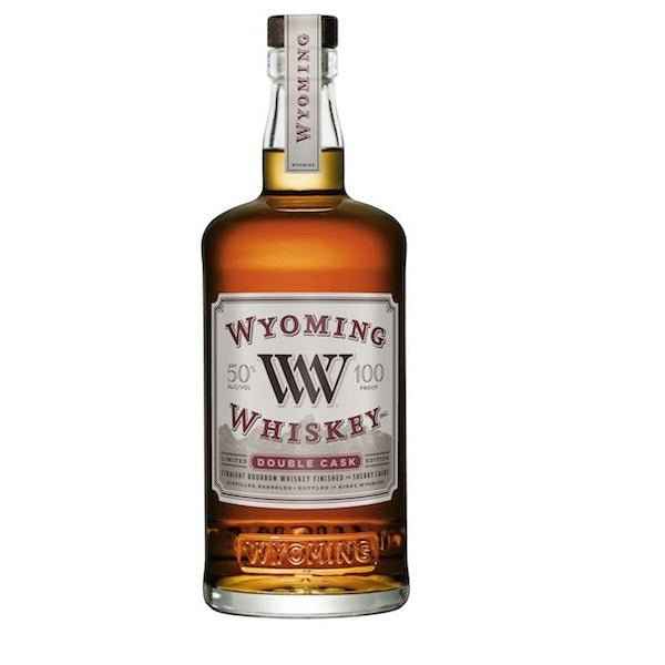Wyoming Whiskey bottle on a white background