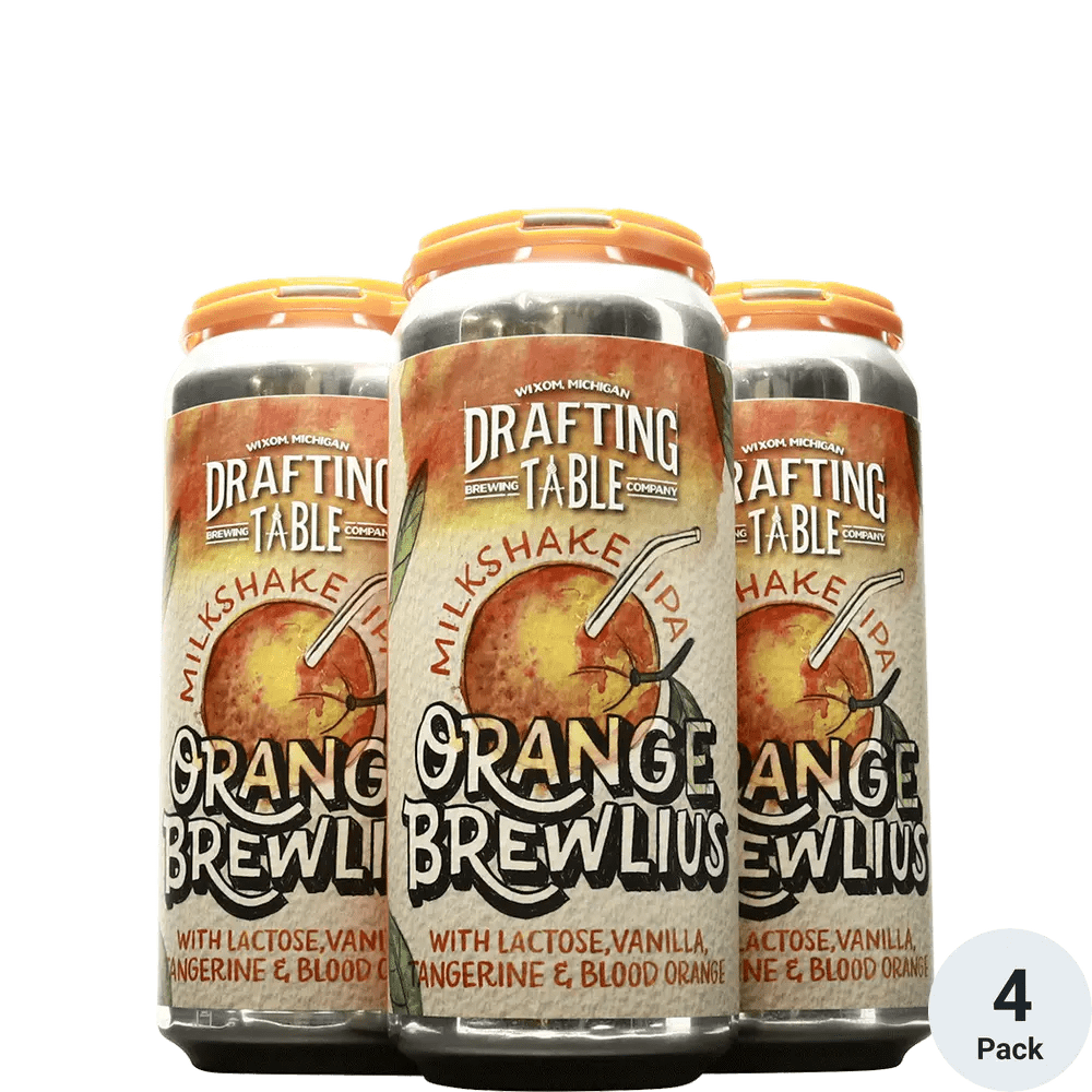 Drafting Table Orange Brewlius milkshake IPA 4-pack of 16 oz cans