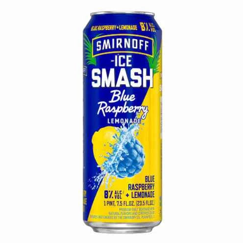 Smirnoff Ice Smash Blue Raspberry Lemonade, Single 23.5 fl oz Can