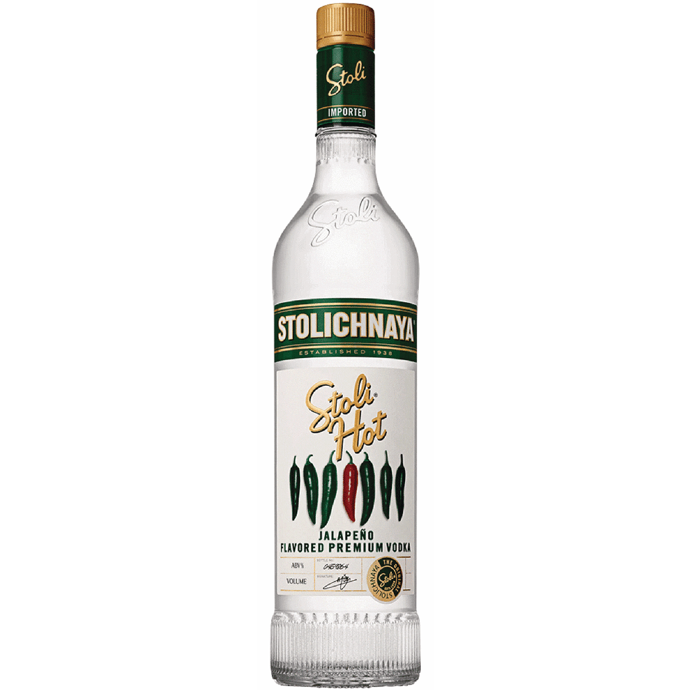 Stolichnaya Hot Vodka bottle