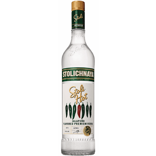 Stolichnaya Hot Vodka bottle