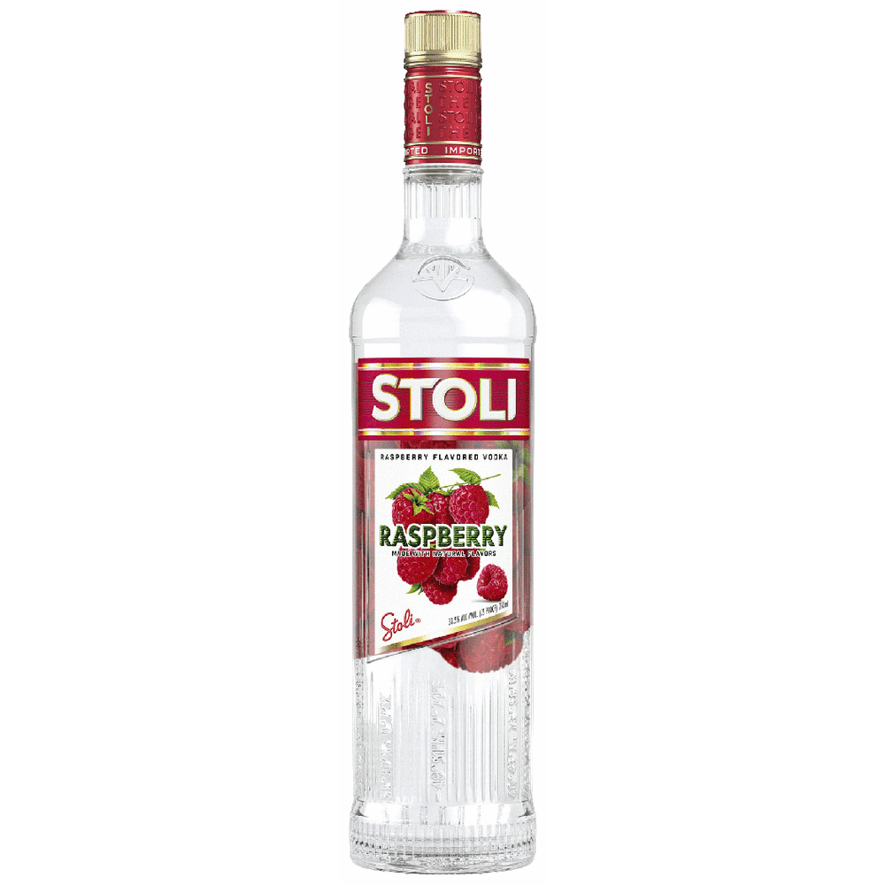 Stoli Raspberry Vodka bottle