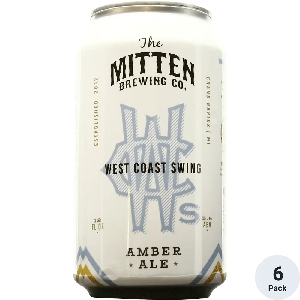 The Mitten West Coast Swing Amber Ale 6-pack Cans