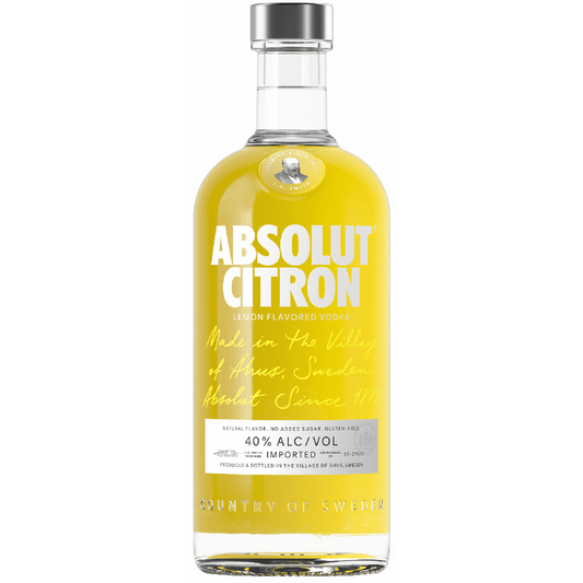 Absolut Vodka Citron 750ml bottle