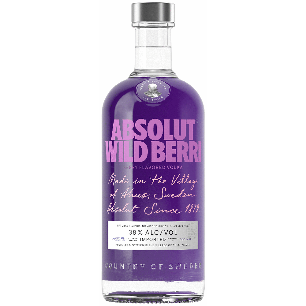 Absolut Wild Berry Vodka 750ml bottle