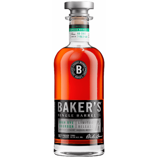 Baker's Single Barrel High Rye Bourbon 7 Year bottle
