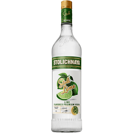 Stoli Lime Vodka bottle